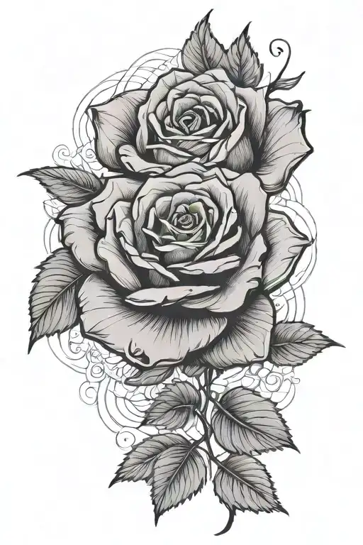 Fine Line Rose Surrounded