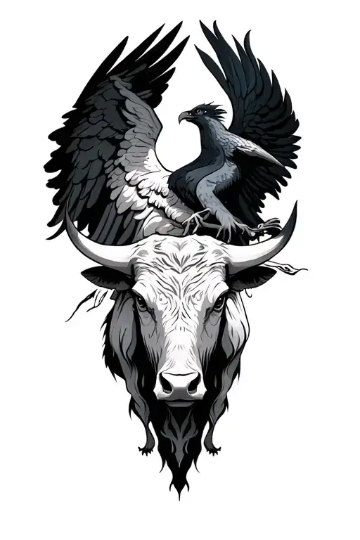 Showcase With Bull And Phoenix Rising