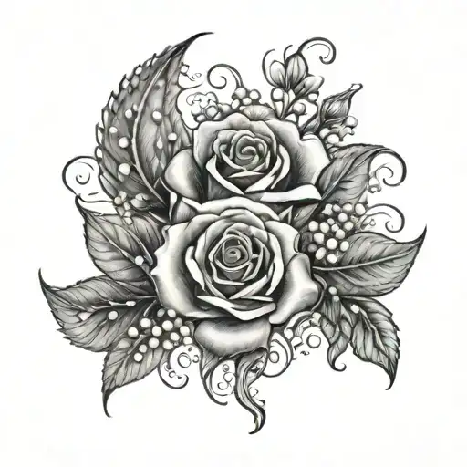 Rose And Lily Of The Valley Flower