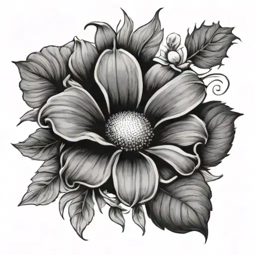 Daisy And Morning Glory Flowers