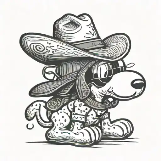 Cowboy Snoopy With Mustache