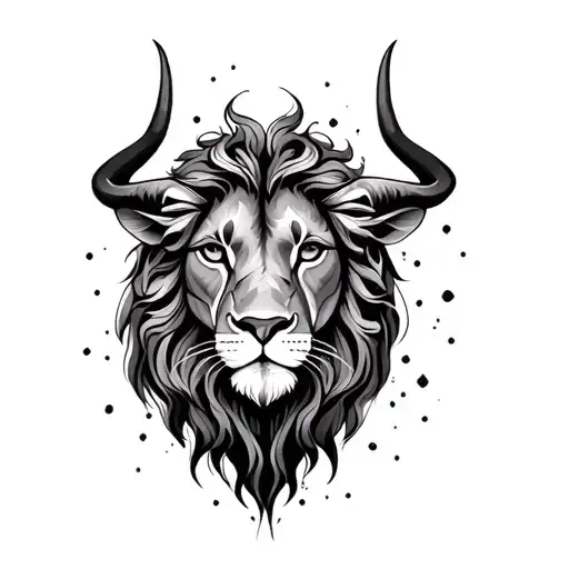 Leo Virgo Taurus Sign Fine Line