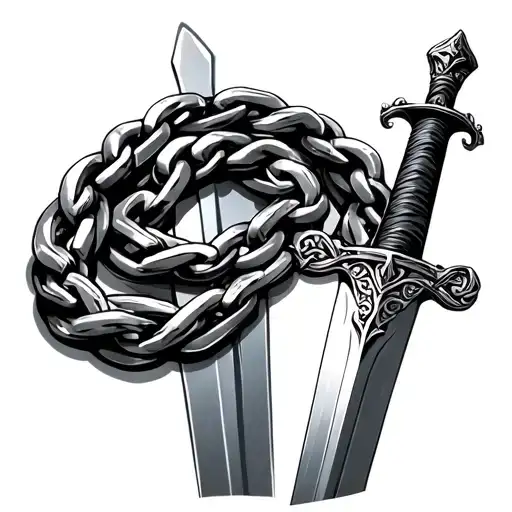 Chain Wrapped Around A Sword