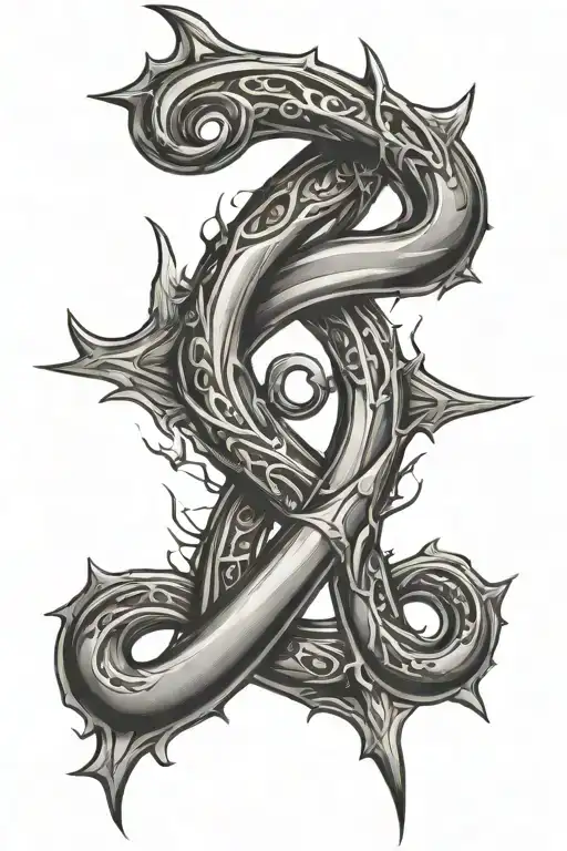 Trident With Infinity Symbol