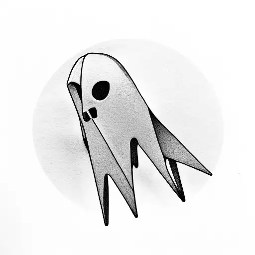 Minimalist Ghost With Electric Guitar