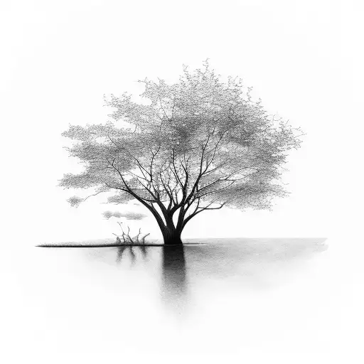 Out Door Trees And Water