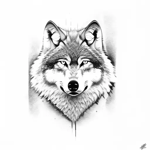 Wolf Looked At Trough Snipers Rifle Croshair