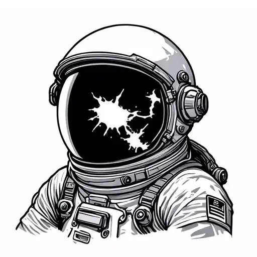 Astronaut With A Broken Helmet