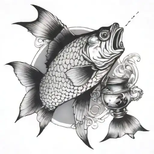 Fish Around An Hourglass