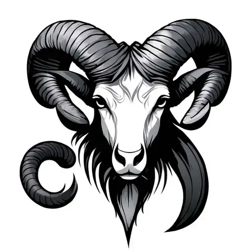 Aries Zodiac Sign Contours Deltoid Linework