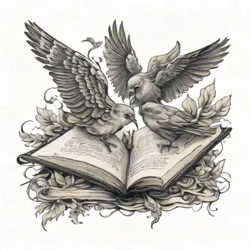 Birds Being Created From A Book