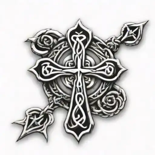 Celtic Cross Of Family Love That Symbolizes My Wife And Two Daughters
