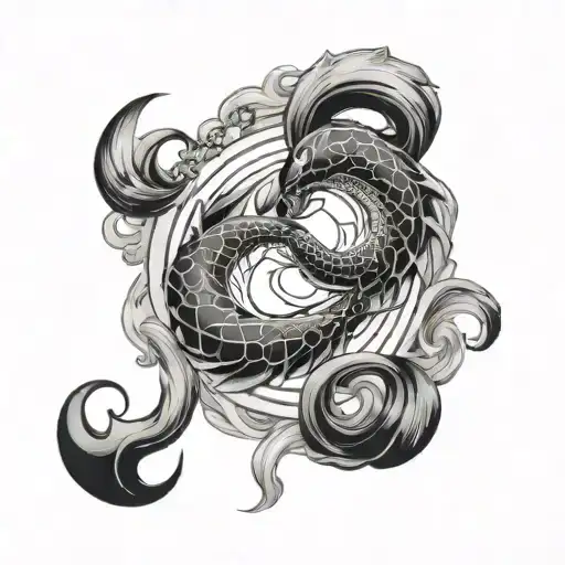 Cancer Zodiac Sign Intertwined With Pisces Zodiac Sign