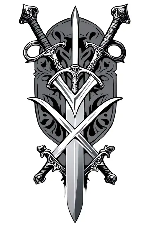 Three Swords Crossed