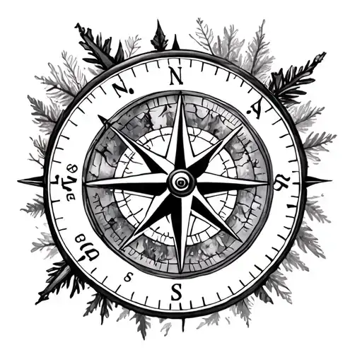 Compass Forest Scene