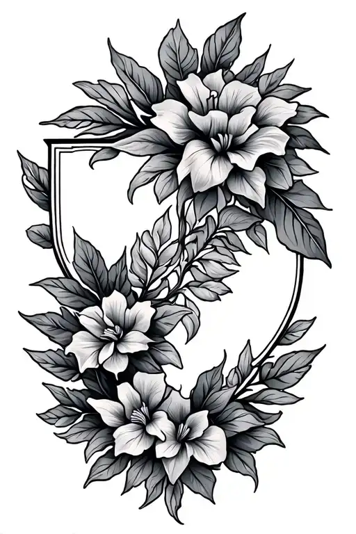 41 Botanical Crest Type Tatoo