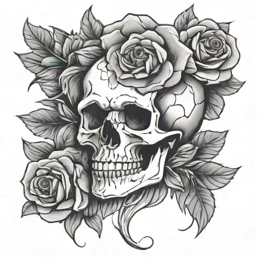 Skull And Rose
