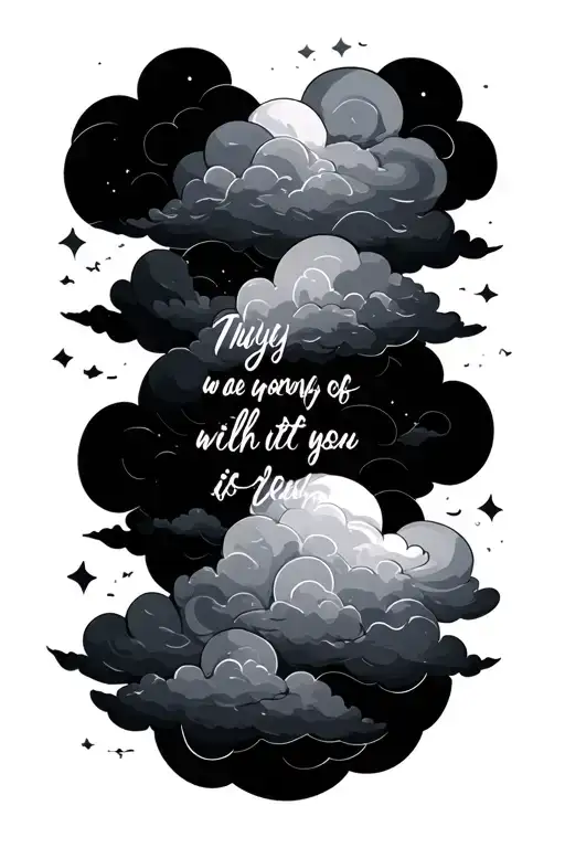 Clouds With Quote