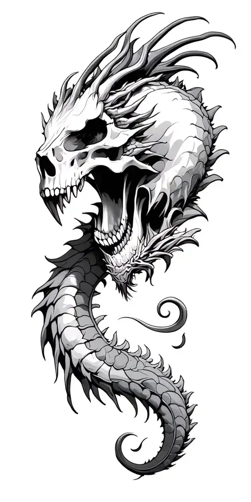 Skull And Dragon