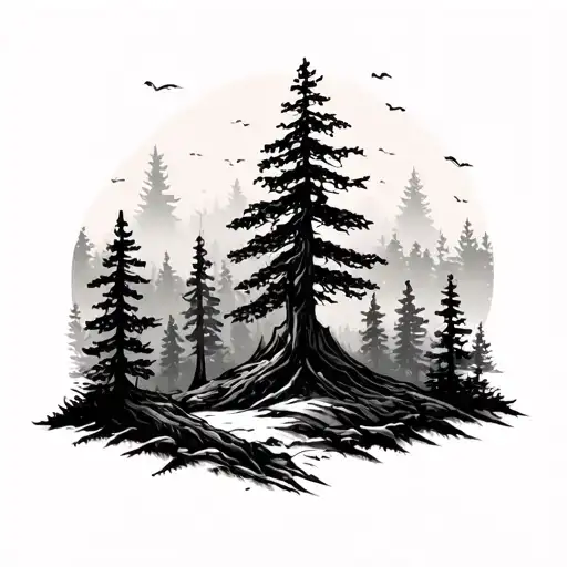 Compsss Forest Scene