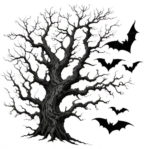 Tree And Bats