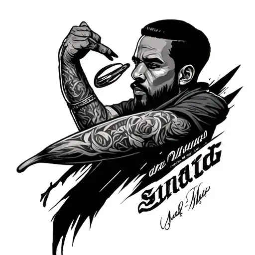 A Tatto That Depicts A Person Who Is Strong Power Gangsta Myster