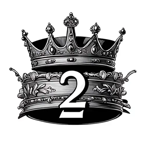 Queen's Crown With Number 2