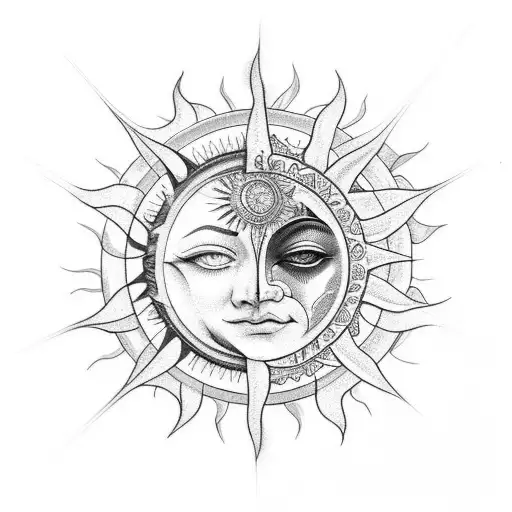 Meditation With Sun And Moon