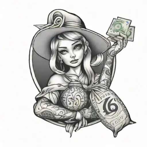 Money Bag Girl Holding