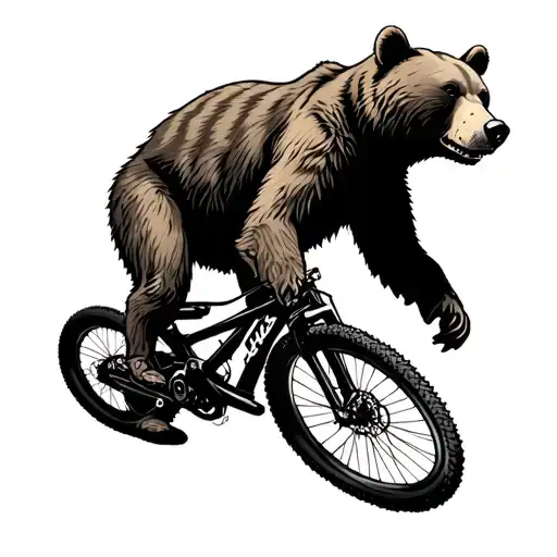 Mtb Rided By Bear