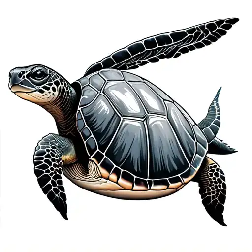 Turtle Swimming Gracefully