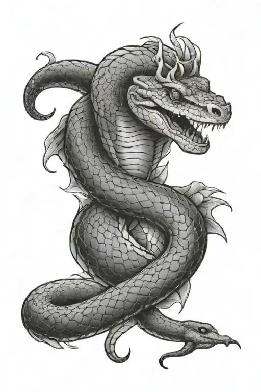 Half Sleeve Snake Wrapping