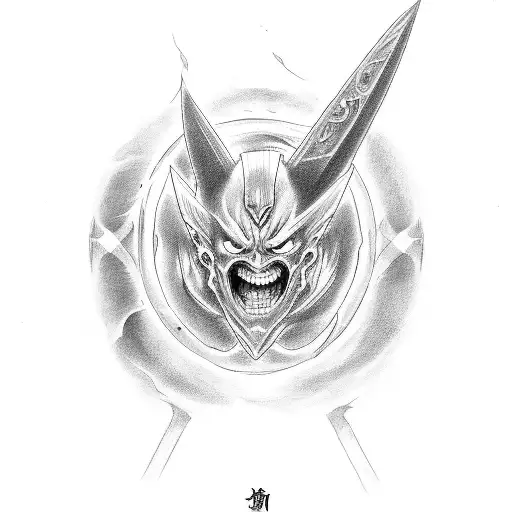 Curse Symbol Anime Berserk Of Gut's But Tattoo Style Shadows