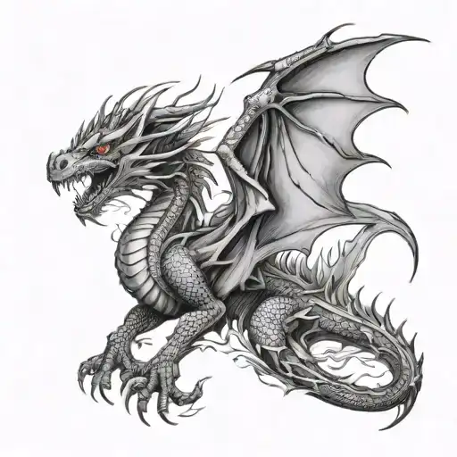 Slayed Dragon Breathing Fire