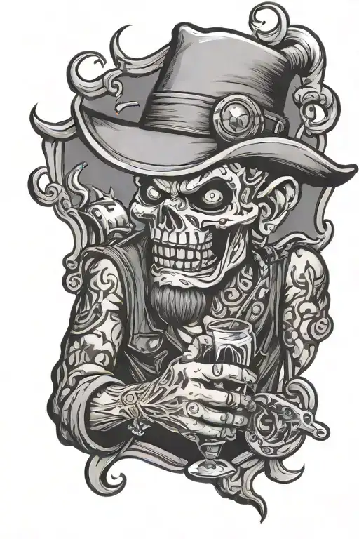 Bad Bonny With An Uzzi In His Hands