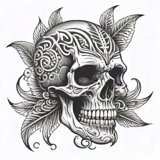 Skull And Tribal
