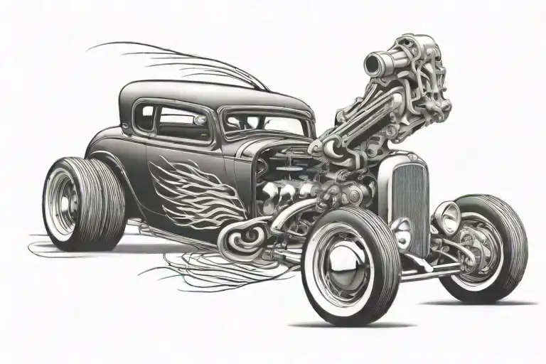 Pinstripe Hot Rod Casting A Line