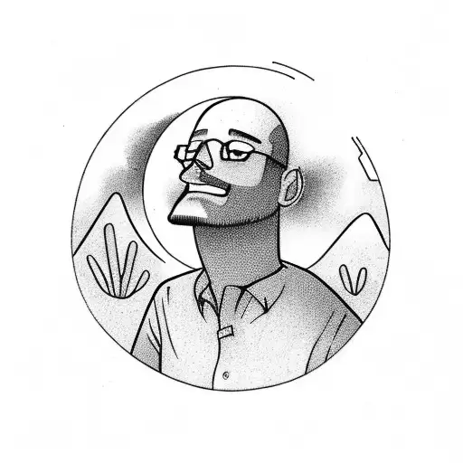 A Guy Looking Up On The Moon In The Forest