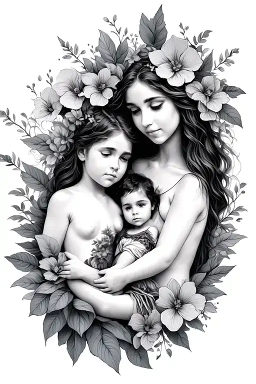 Mother Nature With 2 Kids