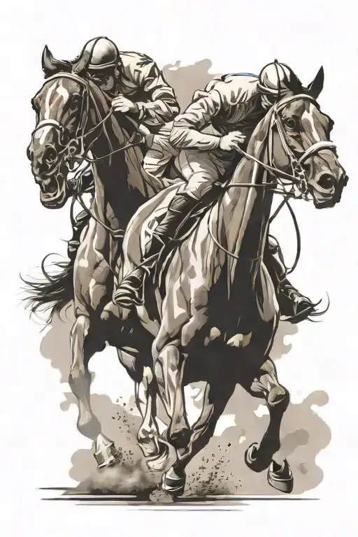 Horse Racing Each Other