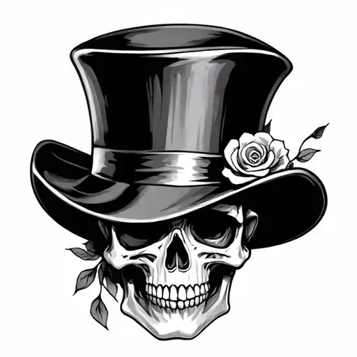 Skull In Top Hat