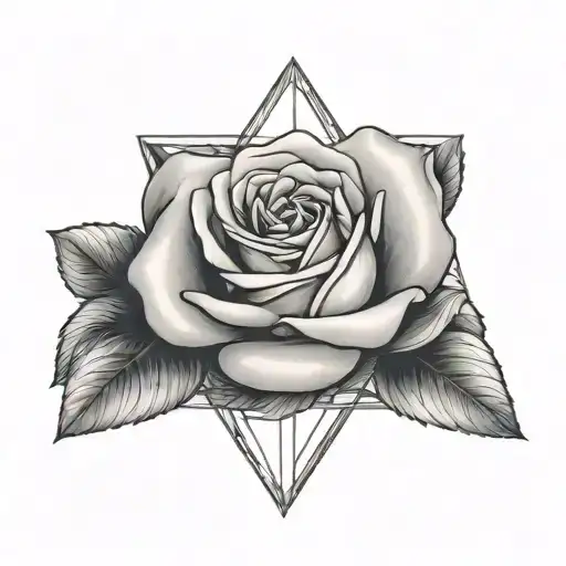 Rose In Triangle Shape