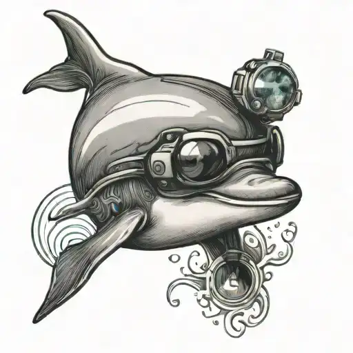 A Dolphin Wearing Night Vision Goggles