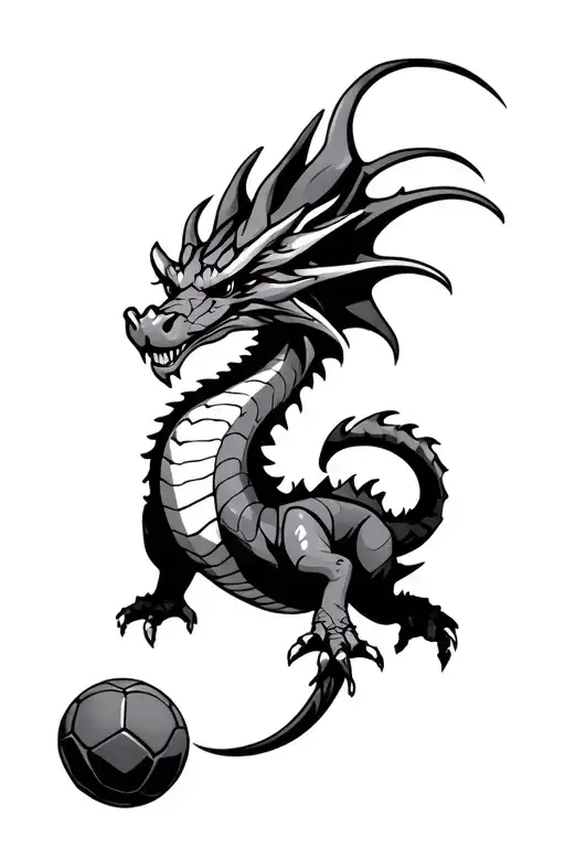 Dragon On Football Stadium