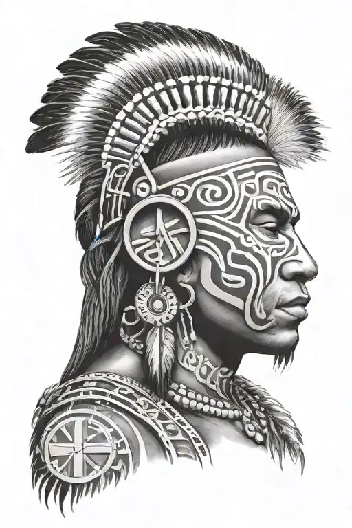 Taino Indian Man Profile