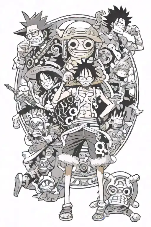 Anime Characters One Piece Sailoormoon Naruto