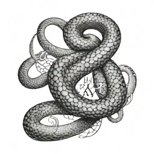 Roman Numeral 24 With Snake Wrapped Under