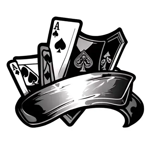 Gambling Themed Tattoo Forearm