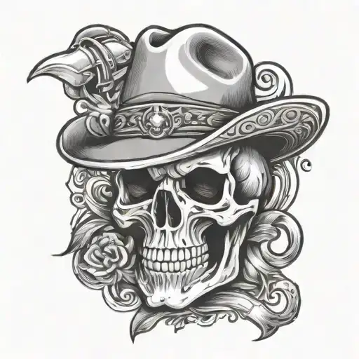 Wild West Cowboy Skull