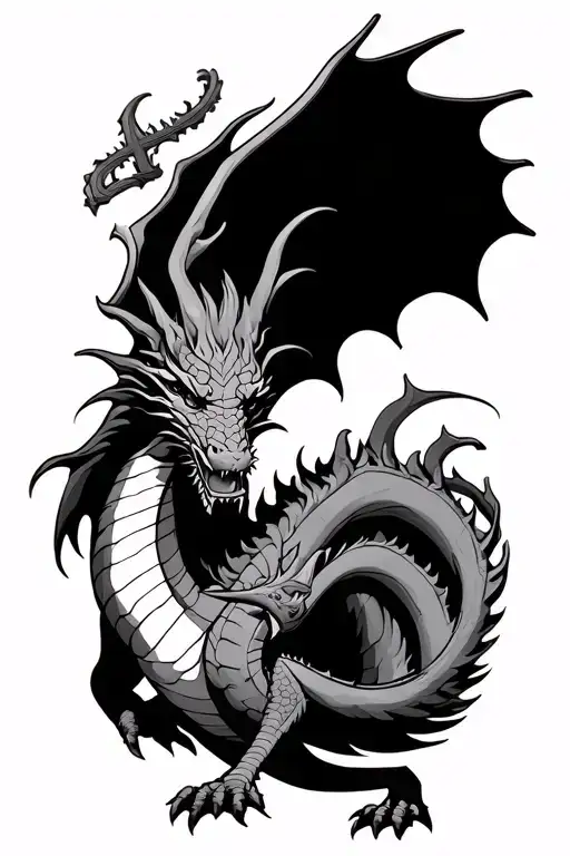 Saint George Killing Dragon Emerging